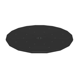 Bestway Flowclear PVC Round 12 Foot Pool Cover for Above Ground Frame Pools with Drain Holes and Secure Tie-Down Ropes, Black (Cover Only)