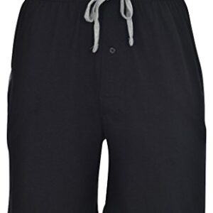 Hanes Men's Jersey Lounge Drawstring Shorts with Logo Waistband 2-Pack (Active Grey Heather/Black - 2XL)