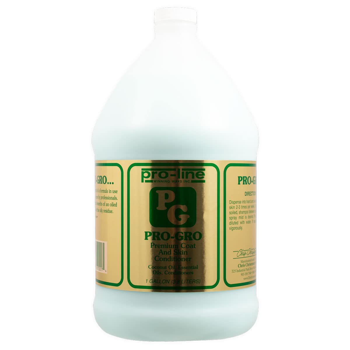 Chris Christensen ProLine Pro-Gro Premium Conditioner, Groom Like a Professional, Deeply Moisturizes, Gallon