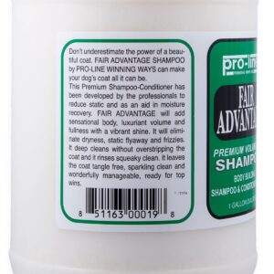 Chris Christensen Pro-Line Fair Advantage Shampoo & Conditioner - Premium Volumizing Shampoo for Dogs - Build Body while providing Moisture - Anti Static Formula - 2 in 1 Shampoo & Conditioner-Gallon