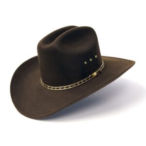 Western Express Faux Felt Finish Cowboy Hat - Cattleman Style with Gold Hat Band | Cowboy Hats for Men and Women