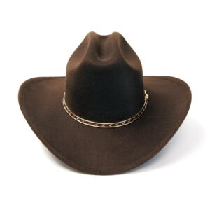 Western Express Faux Felt Finish Cowboy Hat - Cattleman Style with Gold Hat Band | Cowboy Hats for Men and Women