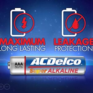 ACDelco 48-Count AAA Batteries, Maximum Power Super Alkaline Battery, 10-Year Shelf Life