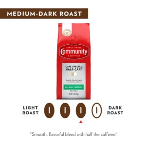 Community Coffee Café Special Half-Caff 32 Ounces, Medium Dark Roast Ground Coffee, 32 Ounce Bag (Pack of 1)