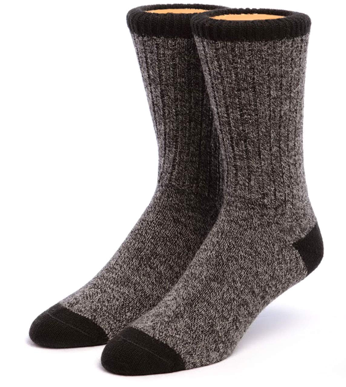 WARRIOR ALPACA SOCKS - Unisex Base Camp Alpaca Wool Hiking Socks for Men & Women - Black/Cinder X-Large