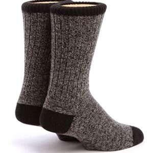 WARRIOR ALPACA SOCKS - Unisex Base Camp Alpaca Wool Hiking Socks for Men & Women - Black/Cinder X-Large