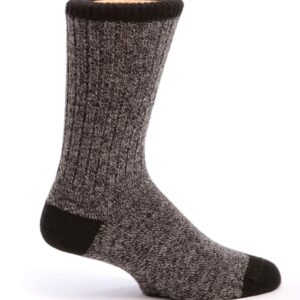 WARRIOR ALPACA SOCKS - Unisex Base Camp Alpaca Wool Hiking Socks for Men & Women - Black/Cinder X-Large