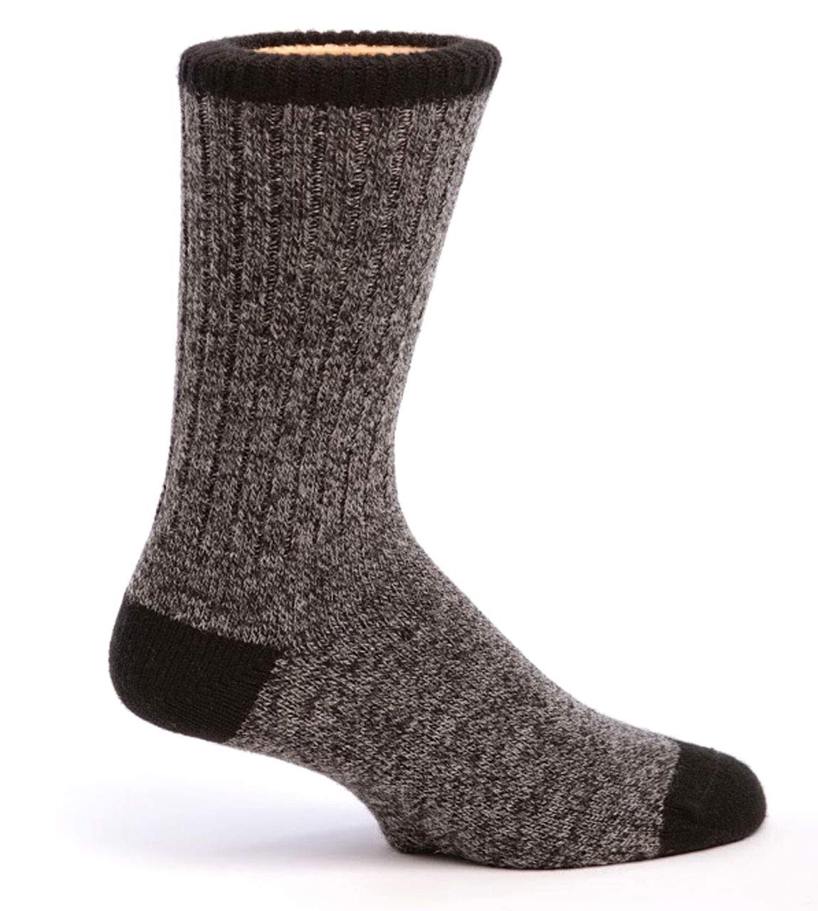 WARRIOR ALPACA SOCKS - Unisex Base Camp Alpaca Wool Hiking Socks for Men & Women - Black/Cinder X-Large