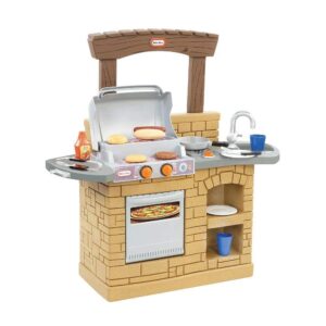 little tikes cook 'n play outdoor bbq , brown