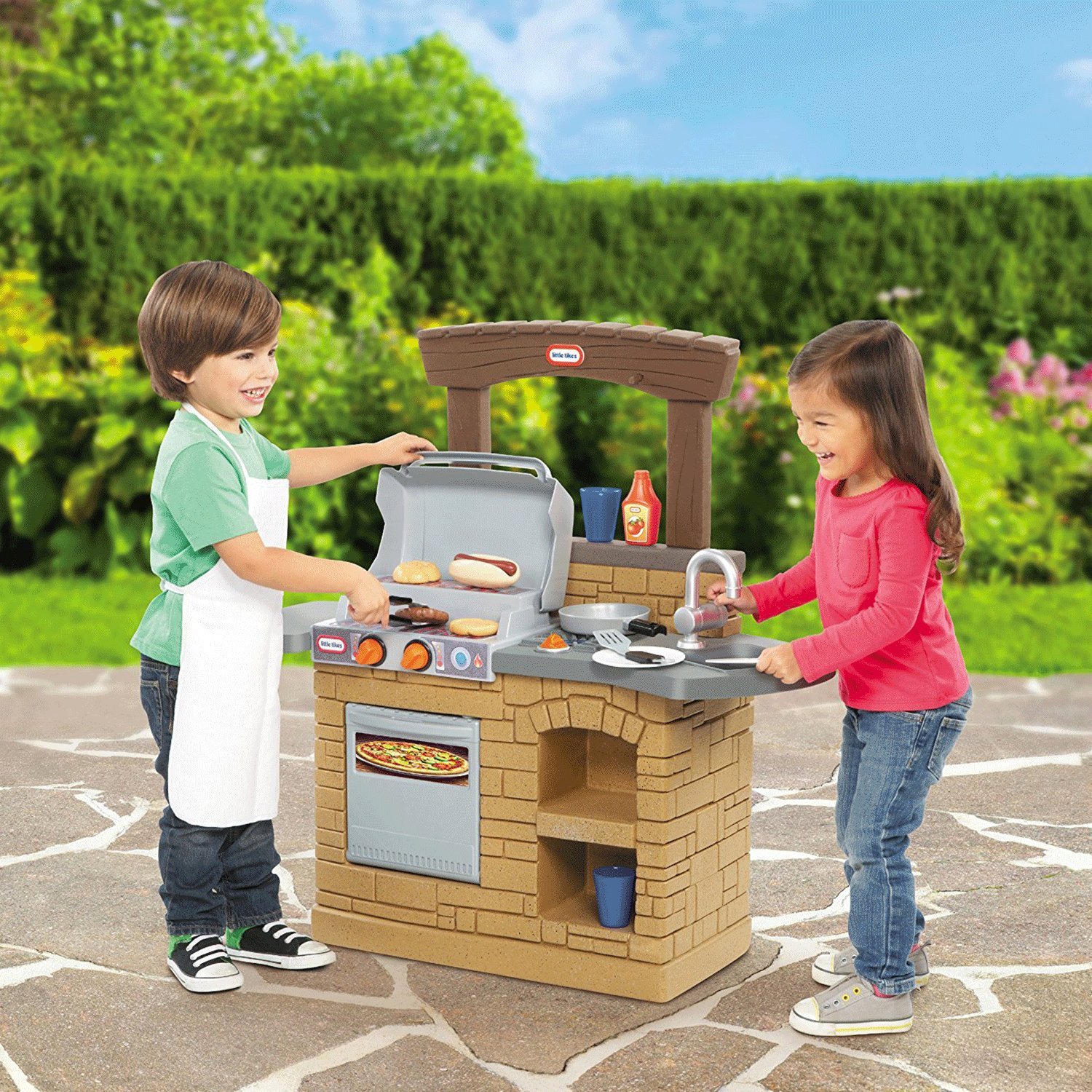 Little Tikes Cook 'n Play Outdoor BBQ , Brown