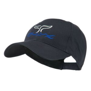 e4Hats.com Whale Tail Outline Embroidered Cap - Navy OSFM