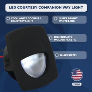 Five Oceans LED Companion Way Light, Marine Courtesy Lights, Square Light for Boat Interior, Deck, Cockpit, Cool White LED, for Pontoon, Fishing Boat, Bass Boat, Yacht, Sailboat, RVs, Caravan - FO2313