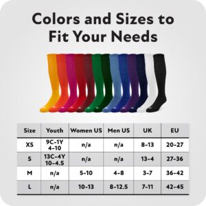 Sof Sole All Sport Over-the-Calf Team Athletic Performance Socks (2 Pair), Medium, Black