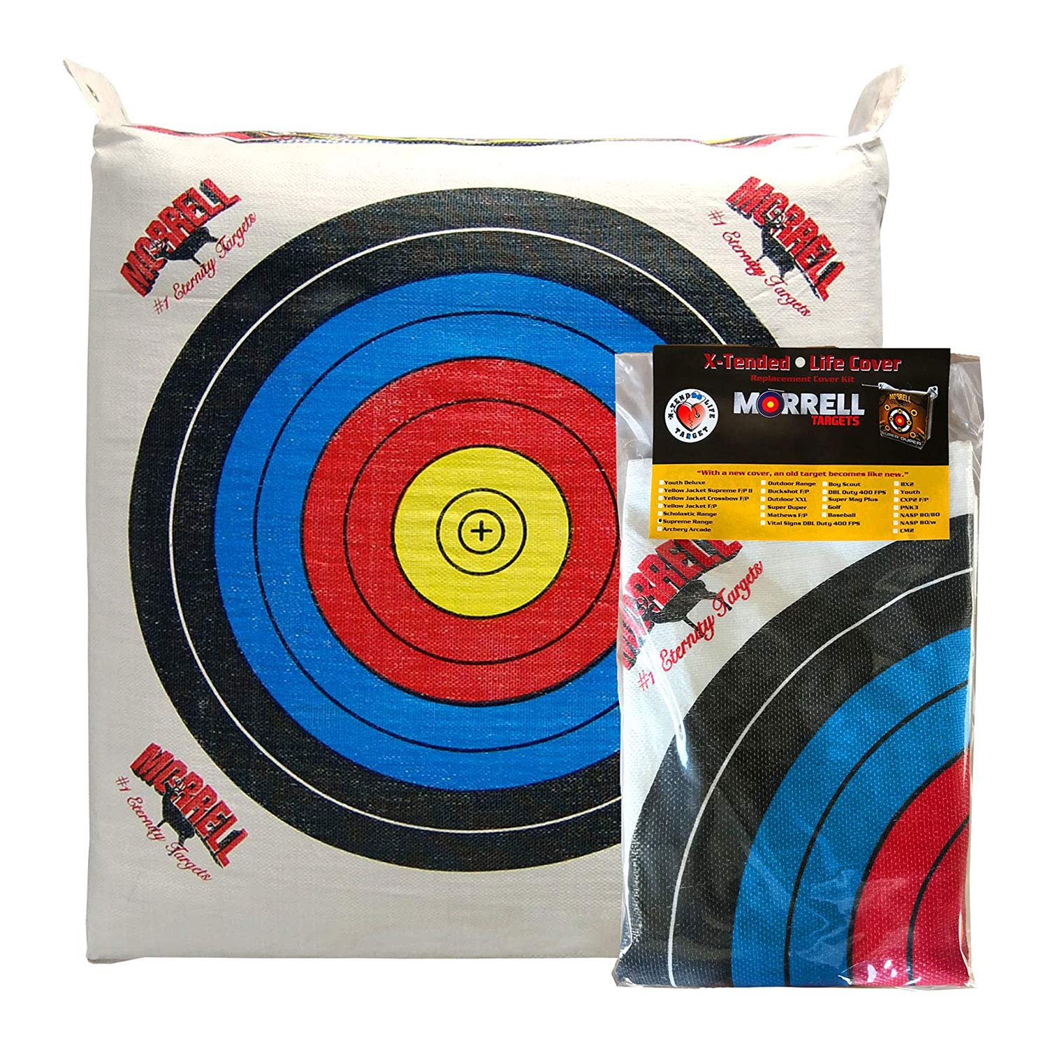 Morrell Weatherproof Supreme Range Archery Bag Target Replacement NASP Field Point Cover with 2 Shooting Sides and 4 Shooting Spots, White, Cover Only