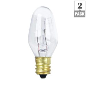 10-Watt C7 Appliance Incandescent Light Bulb (2-Pack)-Feit Electric-BP10C71/2/RP