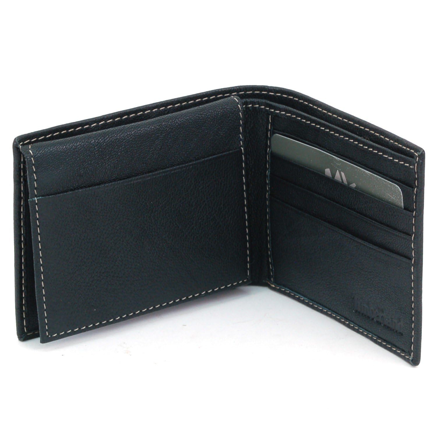 Timberland mens Leather Wallet With Attached Flip Pocket, Black (Blix), One Size