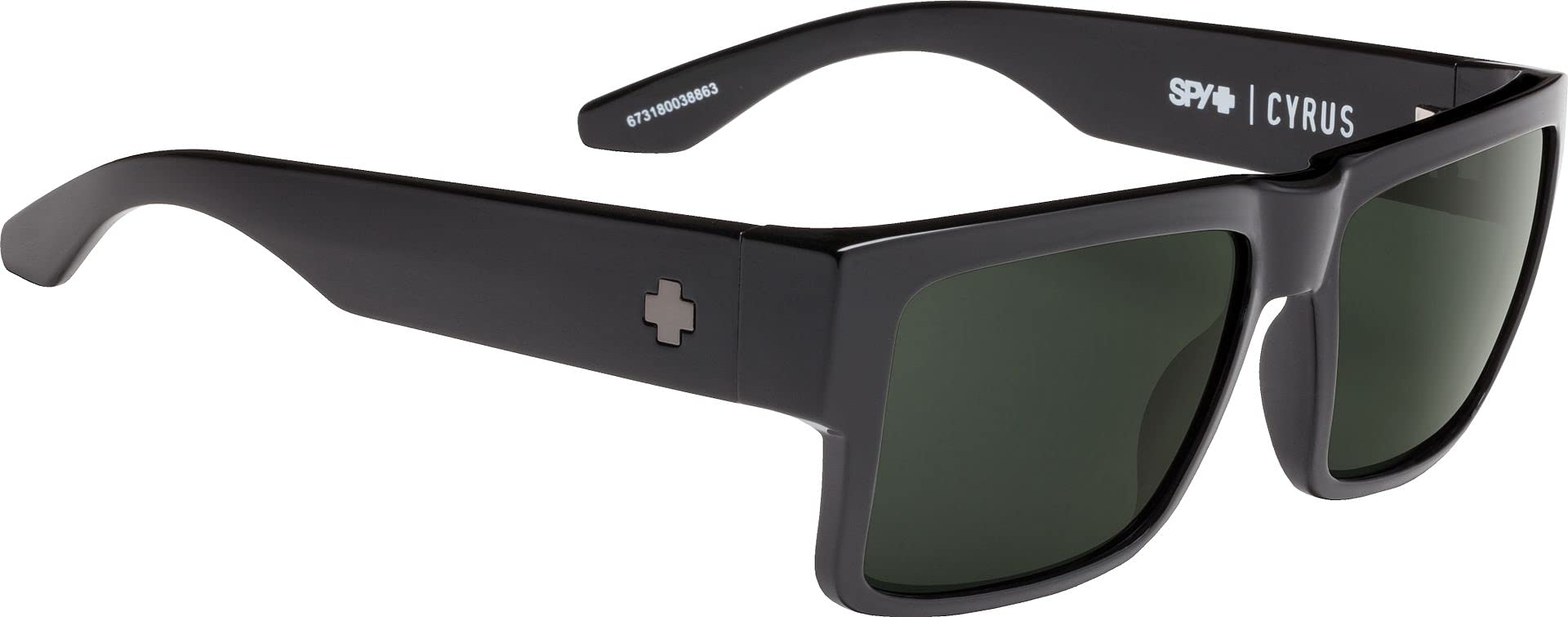 Spy Optic Cyrus Sunglasses, Black/Happy Gray/Green, 58 mm