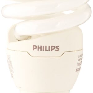 Philips LED 420091 Energy Saver Compact Fluorescent T2 Twister (A19 Replacement) Household Light Bulb: 6500-Kelvin, 13-Watt (60-Watt Equivalent), E26 Medium Screw Base, Daylight Deluxe, 4-Pack