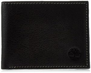 timberland mens blix slimfold leather wallet, black, one size