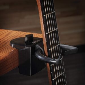 D'Addario Accessories Guitar Dock - Adjustable Clamp Guitar Neck Rest - Fits to Any Flat Surface with Edge - Rotates for Multiple Angles