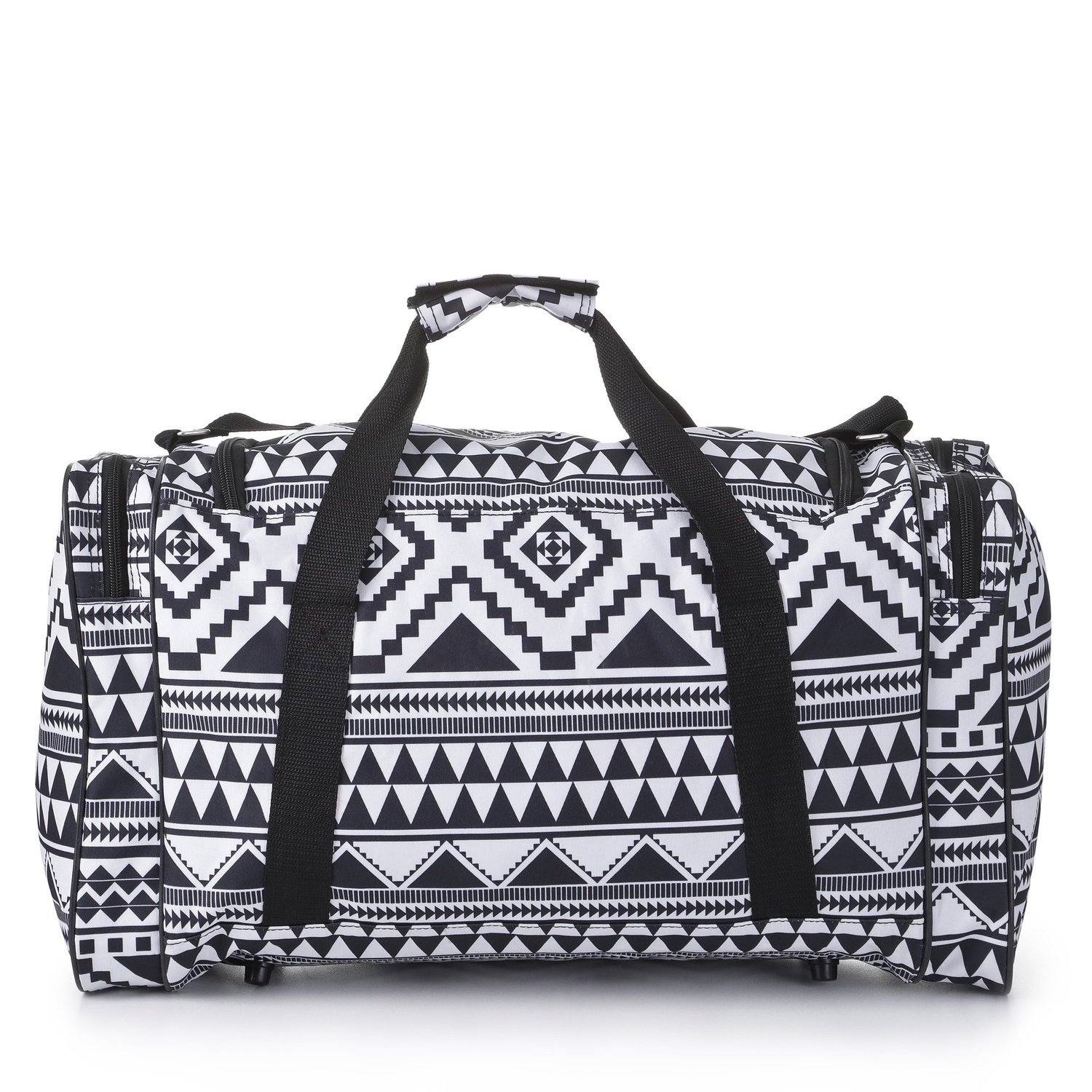 5 Cities Carry On Lightweight Small Hand Luggage Cabin on Flight & Holdalls (Aztec Black/White)