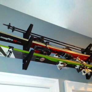 StoreYourBoard ABS Plastic Ski and Snowboard Storage Rack, Black, 20 in