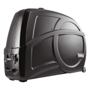 thule roundtrip transition – hard shell bike travel case with built-in repair stand