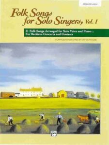 folk songs for solo singers - medium high voice - vol. 1 - book & cd