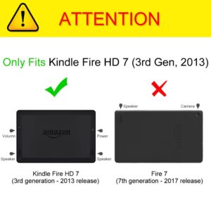 Fintie Folio Case for Kindle Fire HD 7" (2013 Old Model) - Slim Fit Folio Case with Auto Sleep/Wake Feature (Will only fit Amazon Kindle Fire HD 7, Previous Generation - 3rd), Dual Color