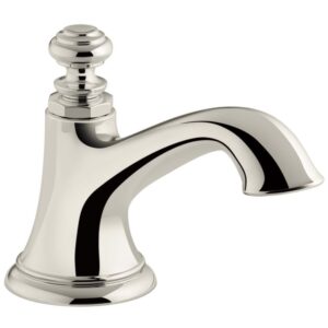 kohler k-72759-sn artifacts bathroom sink spout with bell design, less handles, vibrant polished nickel