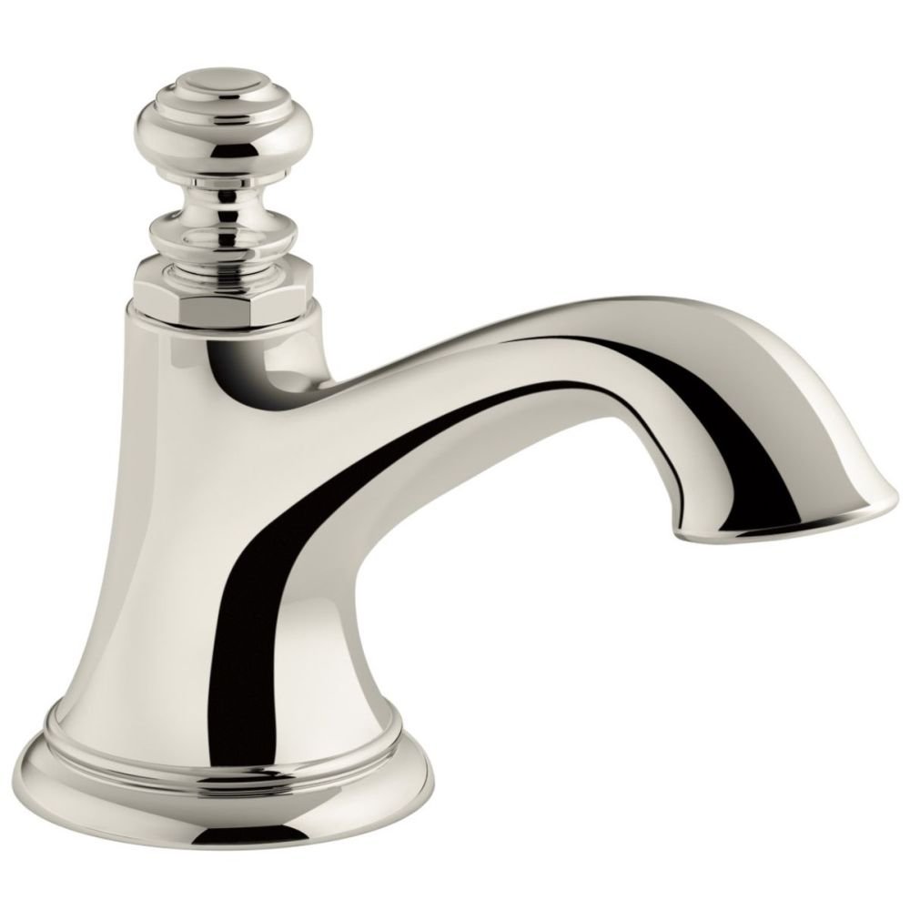 KOHLER K-72759-SN Artifacts Bathroom sink spout with Bell design, Less Handles, Vibrant Polished Nickel