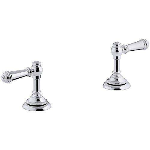 KOHLER K-98068-4-CP Artifacts Bathroom sink lever handles, Less Spout, Polished Chrome