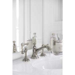 KOHLER K-98068-4-CP Artifacts Bathroom sink lever handles, Less Spout, Polished Chrome