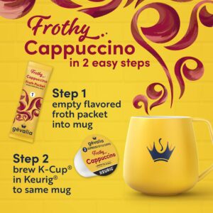 Gevalia Frothy 2-Step Cappuccino Espresso Kâ€ Cup® Coffee Pods & Froth Packets Kit (36 ct Pack, 6 Boxes of 6 Pods with Packets)