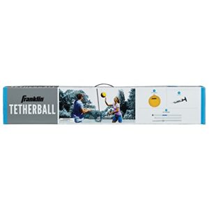 Franklin Sports Tetherball Set - Full Tetherball Game Set with 8' Pole, Rope + Ball Included - Portable Steel Backyard + Beach Kit with Carry Bag - Recreational, White