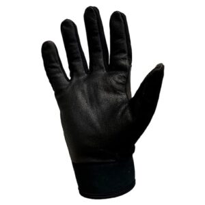 Glacier Glove Unisex Guide Water-Resistant Lightweight Breathable Flexible Adjustable Durable Genuine Leather Palm Hunting Shooting Fishing Safety Glove, Black, Large