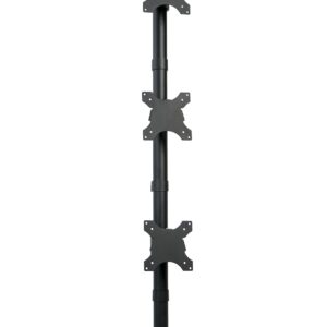 VIVO Triple Vertical LCD Monitor Height Adjustable Desk Mount Stand for 3 Screens up to 27 inches STAND-V003D