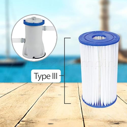 Bestway Flowclear Filter Cartridge Type III / AC | For Use in Most Pool Filter Pumps