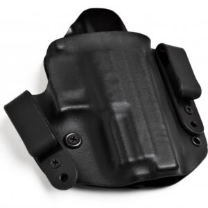 L.A.G. TACTICAL, INC., Defender Series, OWB/IWB Holster, Fits SIG P226R/MK25, Kydex, Right Hand, Black Finish