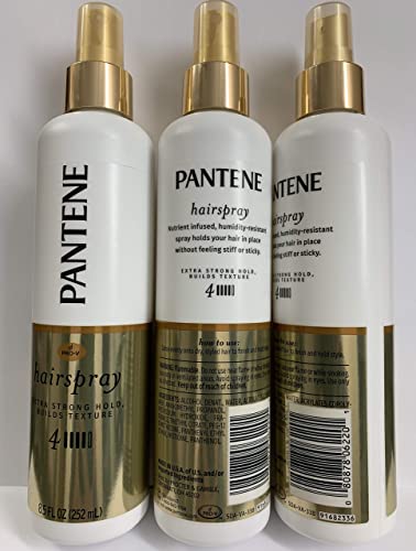 Pantene Hairspray, Non-Aerosol, Extra Strong Hold 3 8.5 fz (Pack of 3)