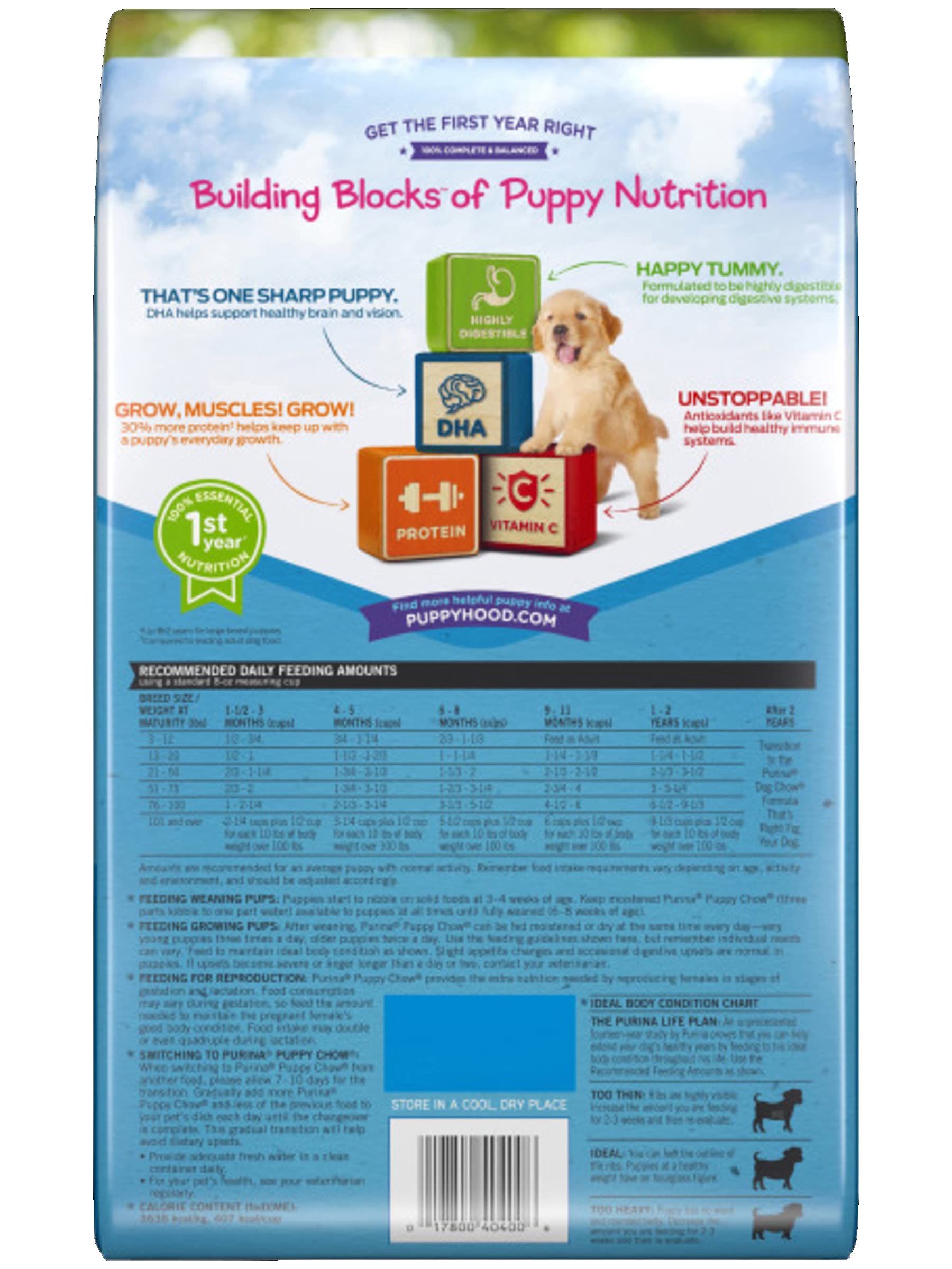 Purina Puppy Chow Complete Nutrition Formula Dry Dog Food 4.4 lbs (Pack of 6)