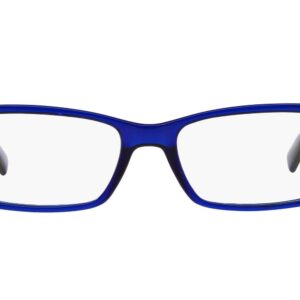 A|X ARMANI EXCHANGE Men's AX3007 Rectangular Prescription Eyeglass Frames, Marine Transparent/Demo Lens, 53 mm