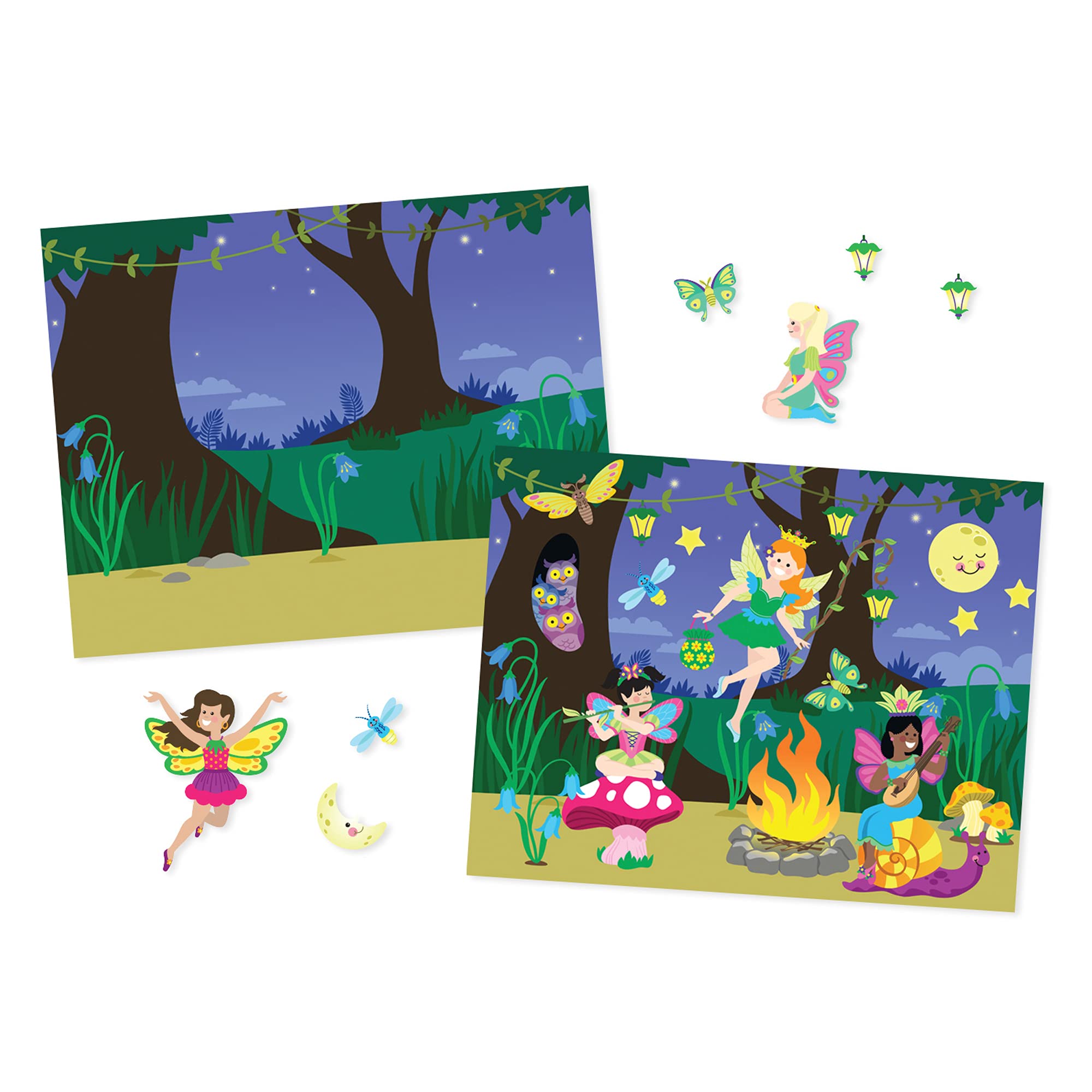 Melissa & Doug Reusable Sticker Pads Set: Fairies, Princess Castle, Play House, Dress-Up - 680+ Stickers