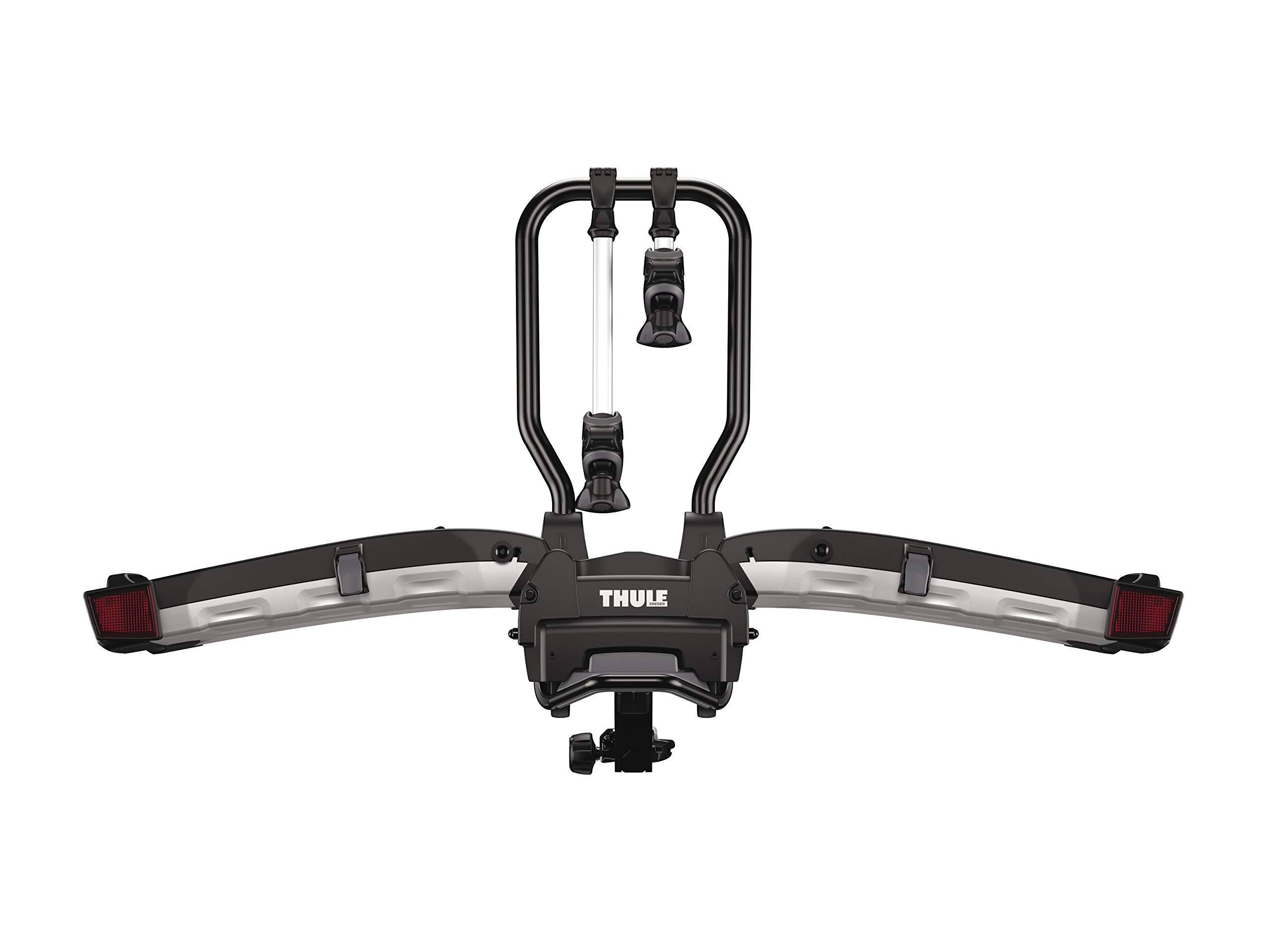 Thule EasyFold XT 2 Hitch Bike Rack - E-Bike Compatible - Fits 2" and 1, 1/4" receivers - Tool-Free Installation - Fully Foldable - Easy Trunk Access - Fully Locking - 130lb Load Capacity