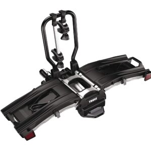 Thule EasyFold XT 2 Hitch Bike Rack - E-Bike Compatible - Fits 2" and 1, 1/4" receivers - Tool-Free Installation - Fully Foldable - Easy Trunk Access - Fully Locking - 130lb Load Capacity