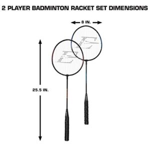 EastPoint Sports 2 Racket + Birdie Set, Black, 1-1-00351