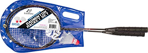 EastPoint Sports 2 Racket + Birdie Set, Black, 1-1-00351