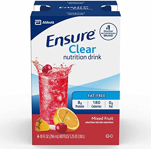 Ensure Clear Nutrition Drink Bottles Mixed Fruit, 10 Fl Oz (Pack of 4)