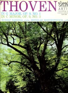 beethoven: trio in g, op. 9, no. 1 and trio in c minor, op. 9, no. 3 lp /leonid kogan /rudolf barshai /mstislav rostropovich