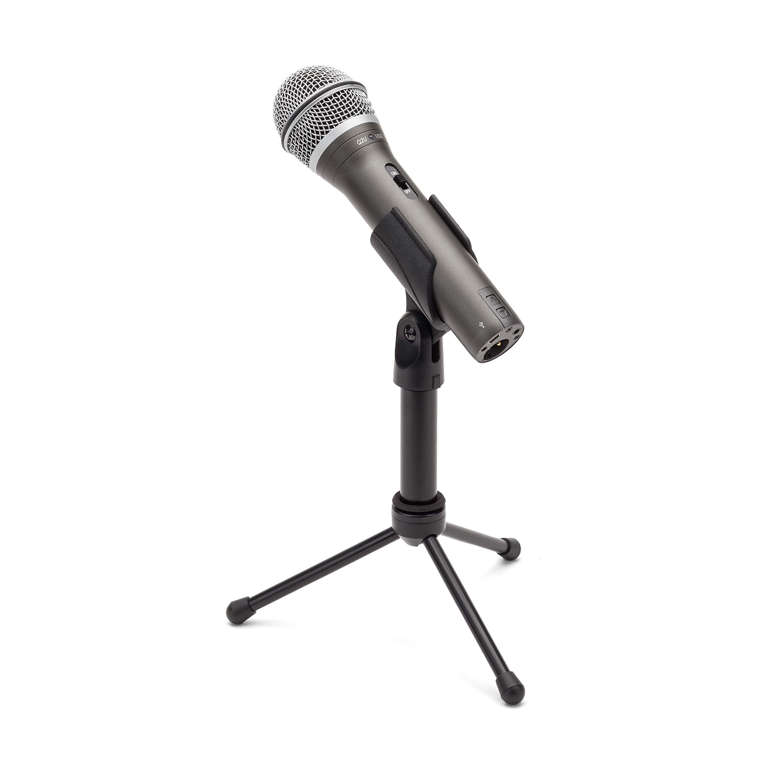 Samson Q2U Microphone with Headphones and Windscreen